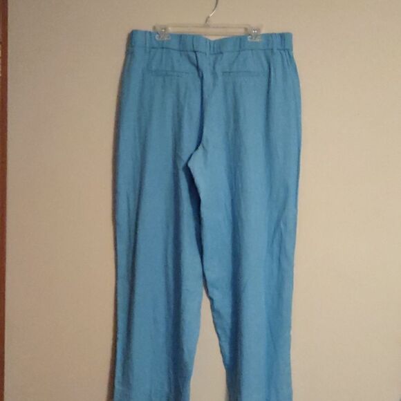 New New Day Women's Size 16 Blue Wide Leg Dress Pants Zip Close Elastic Sides - Picture 2 of 7